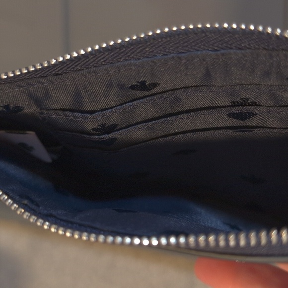 Kate Spade New York Navy And Purple Hollie Spade Clover Geo Small L-zip Wristlet - Picture 7 of 7